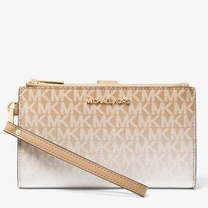 MICHAEL KORS
Jet Set Large Ombré Logo Double-Zip Wristlet-Wallet-Phone Case NWT